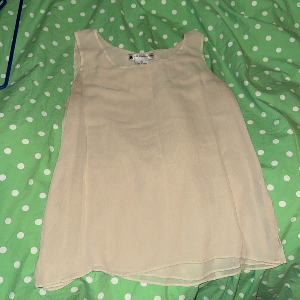 3 for $15 sheer tan blouse